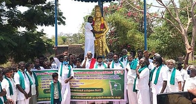 மேக்கேதாட்டுவில் முற்றுகையிட புறப்பட்ட விவசாய சங்கத்தினா்