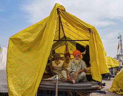 வேளாண் போராட்டம்: டிராக்டரை இல்லமாக்கிய விவசாயி