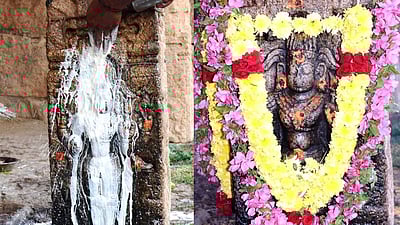 தேய்பிறை அஷ்டமி: சங்ககிரி மலை கால பைரவர் சுவாமிகளுக்கு சிறப்பு பூஜை