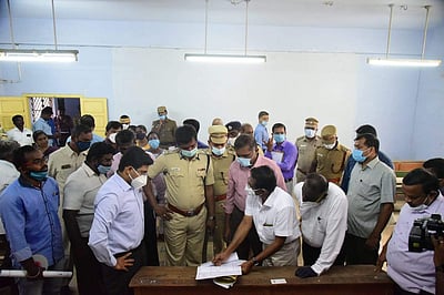 நெல்லை வாக்கு எண்ணும் மையத்தில் ஆய்வு