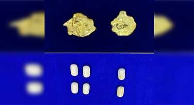 சென்னை விமான நிலையத்தில் ரூ.39.82 லட்சம் மதிப்பிலான கடத்தல் தங்கம் பறிமுதல்