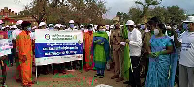 புதுகையில் வாக்காளர் விழிப்புணர்வு மாரத்தான் ஓட்டம்