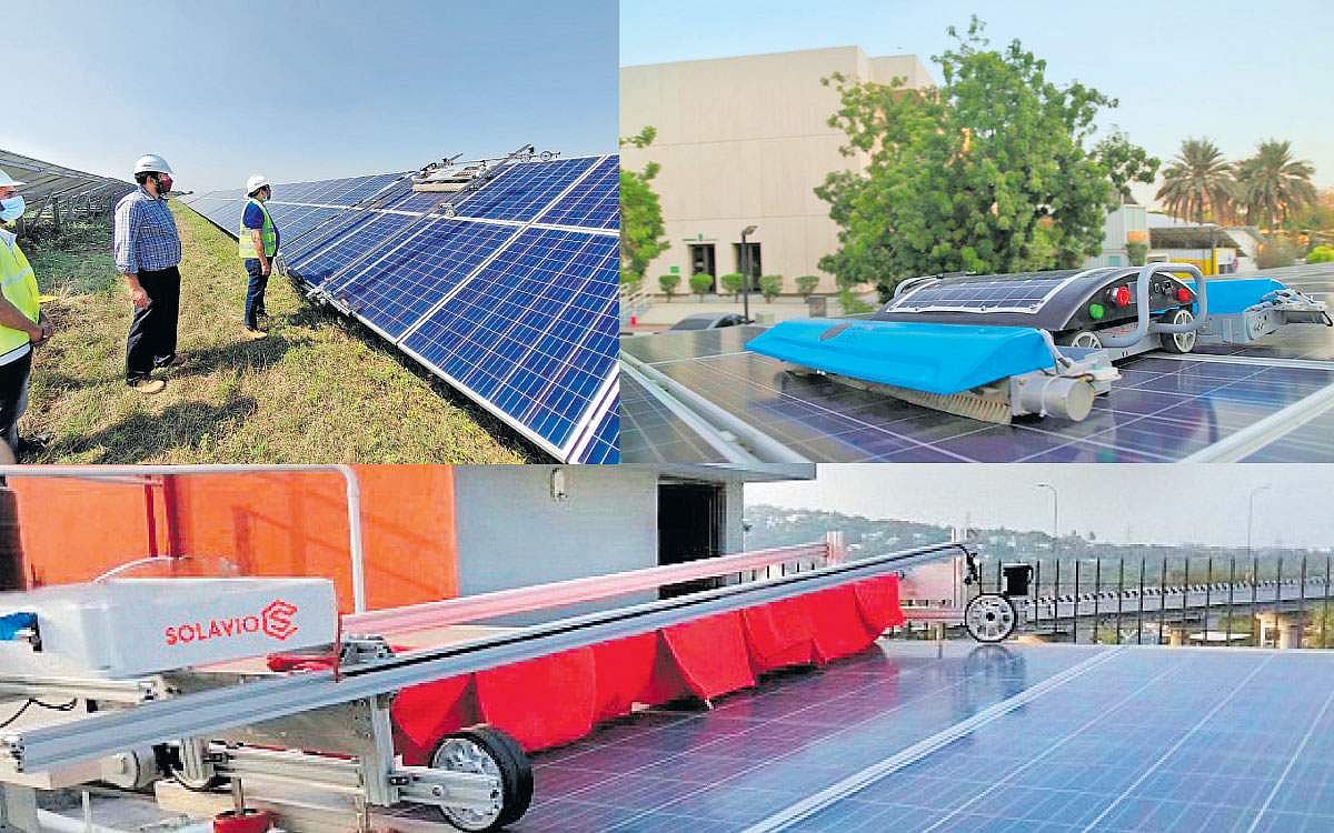 சூரிய ஒளித் தகடுகள்...: தூய்மையாக்கும் தானியங்கி கருவி!