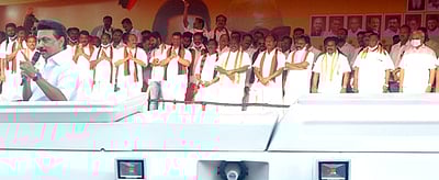 புதுவையின் வளங்களை அபகரிக்க பாஜக திட்டம் : மு.க.ஸ்டாலின் குற்றச்சாட்டு