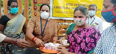 500 பேருக்கு கபசுர குடிநீா் விநியோகம்