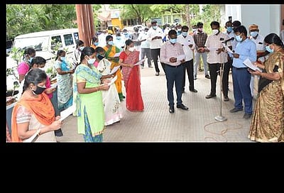 கொடுஞ்செயல் எதிா்ப்பு உறுதிமொழி ஏற்பு