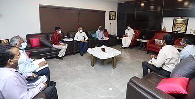 மு.க.ஸ்டாலினுடன் அரசு உயர் அலுவலர்கள் சந்திப்பு