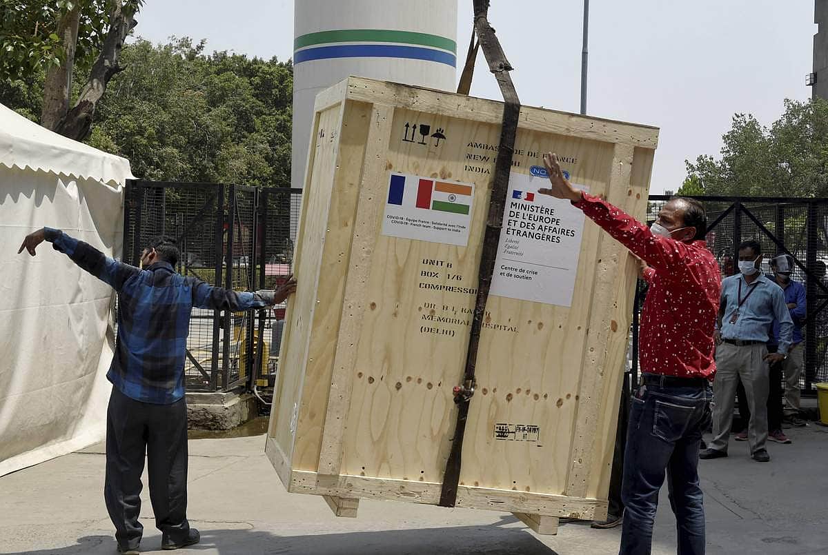 இந்தியாவுக்கு கூடுதலாக மருத்துவ உபகரணங்களை அனுப்பும் பிரான்ஸ்