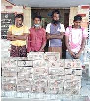 கர்நாடகத்திலிருந்து கடத்திவரப்பட்ட மதுபாட்டில்கள் பறிமுதல்