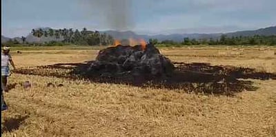 தஞ்சையில் வைக்கோல் கட்டுக்கு தீ வைத்தவர்களை தேர்வு எழுதவைத்து பிடித்த ருசிகரம்!