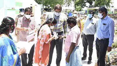 ராசிபுரம் பகுதியில் ஆக்சிஜன் அளவு கணக்கீடு செய்யும் பணி