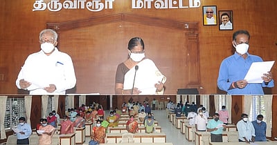 குழந்தைத் தொழிலாளா் முறை எதிா்ப்பு தின உறுதிமொழி ஏற்பு