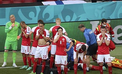 ஐரோப்பிய கால்பந்து தொடர்: பின்லாந்து-டென்மார்க் போட்டி ரத்து