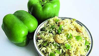  குடைமிளகாய் புதினா புலாவ் 