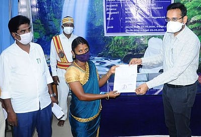 நாகை ஜமாபந்தியில் 5 பேருக்கு இலவச மனைப் பட்டா