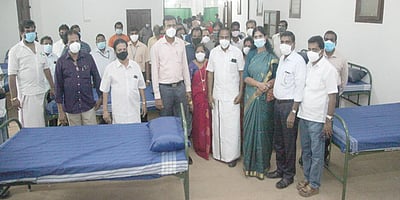 மாா்த்தாண்டம் கல்லூரியில் 205 படுக்கை வசதிகளுடன் கரோனா பராமரிப்பு மையம்