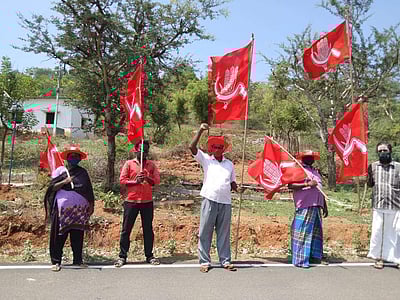 தம்மம்பட்டியில் இந்திய கம்யூ. ஆர்ப்பாட்டம்