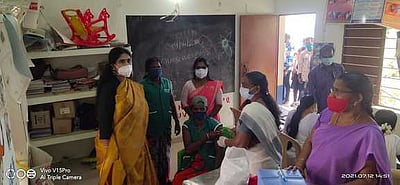 கரோனா தடுப்பூசி முகாம்: எம்எல்ஏ ஆய்வு