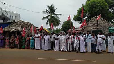 மேக்கேதாட்டுவில் அணை கட்ட எதிர்ப்பு தெரிவித்து கீழையூரில் கண்டன ஆர்ப்பாட்டம்