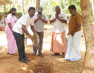 ஆமணக்கன்விளையில் ரூ. 4.55 லட்சத்தில் அலங்கார தரைதளம்