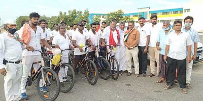 கோவில்பட்டியில் சைக்கிள் பேரணிக்கு வரவேற்பு