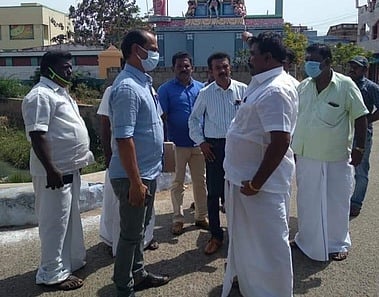 சுரண்டை செண்பக கால்வாயில் எம்.எல்.ஏ. ஆய்வு