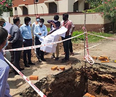 விழுப்புரம் நகரில் புதை சாக்கடை திட்டப் பணிகள்: ஆட்சியா் ஆய்வு