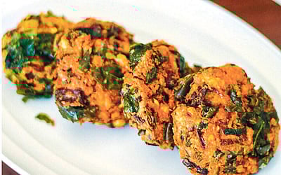 முருங்கைக் கீரை  வடை 