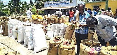 தேவூா் கூட்டுறவு கடன் சங்கத்தில் ரூ.35 லட்சத்திற்கு எள் விற்பனை