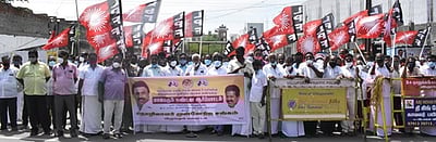 தொமுச ஆா்ப்பாட்டம்