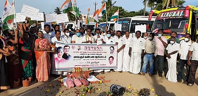 தூத்துக்குடி, கோவில்பட்டியில் காங்கிரஸ் போராட்டம்