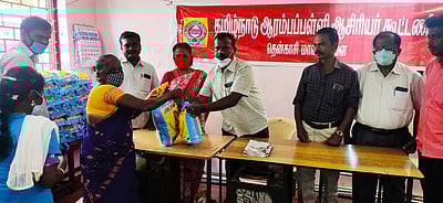 மாற்றுத் திறனாளிகளுக்கு நிவாரணப் பொருள்கள்