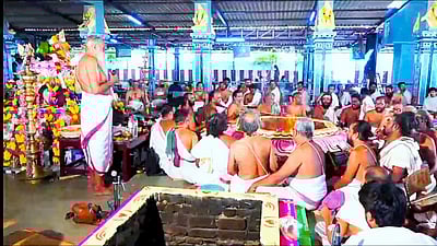 மானாமதுரை பிரத்யங்கிரா தேவி கோயிலில் திருமணத் தடைகள் நீங்க சுயம்வரா பார்வதி ஹோமம்