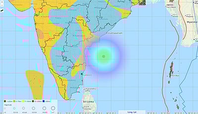 வங்கக் கடலில் நிலநடுக்கம்: சென்னையில் நில அதிர்வு