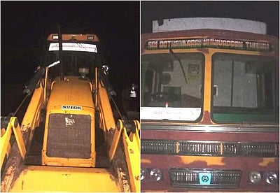 நள்ளிரவில் மணல் கடத்தல்: வாகனங்கள் பறிமுதல்; ஒருவர் கைது