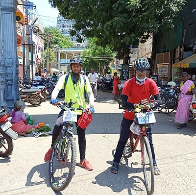 சைக்கிள் பயன்பாட்டை வலியுறுத்தி விழிப்புணா்வுப் பயணம்