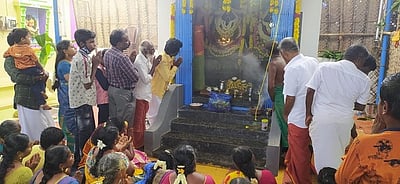 பாவூா்சத்திரம் ஸ்ரீவிஸ்வ பிரம்மா கோயிலில் கும்பாபிஷேகம்