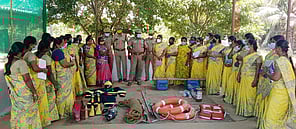 அங்கன்வாடி பணியாளா்களுக்குதீ விபத்து விழிப்புணா்வு