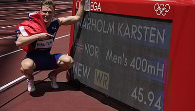 400 மீ. தடை ஓட்டம்: நார்வே வீரர் உலக சாதனை