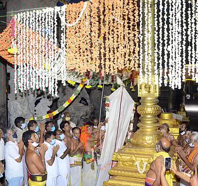 ஸ்ரீவிலி. ஆண்டாள் கோவிலில் ஆடிப்பூர திருவிழா கொடியேற்றம்