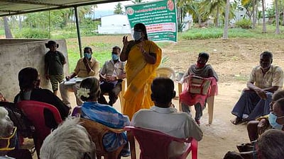 தென்னையில் ஒருங்கிணைந்த பயிா் மேலாண்மை குறித்து பயிற்சி