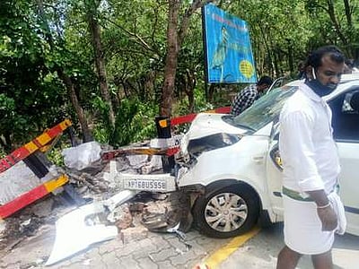 திருமலை மலைப்பாதையில் விபத்து