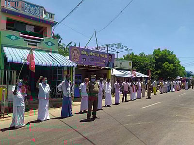 மேக்கேதாட்டு அணை விவகாரம்: கீழையூரில் இந்திய கம்யூனிஸ்ட் ஆர்ப்பாட்டம்