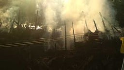 கூரை வீடு தீப்பிடித்து எரிந்து சேதம்