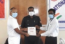 தேசிய பேரிடா் மீட்புப்படை தளத்தில் ரத்த தான முகாம்