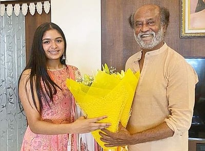 நடிகர் ரஜினிகாந்த்தை சந்தித்த இயக்குநர் ஷங்கரின் மகள் அதிதி : வெளியான புகைப்படம்