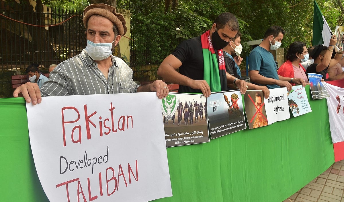 தலிபான், பாகிஸ்தானுக்கு எதிராக தில்லியில் போராட்டம்