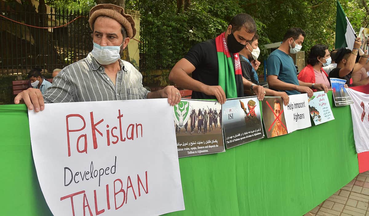 தலிபான், பாகிஸ்தானுக்கு எதிராக தில்லியில் போராட்டம்