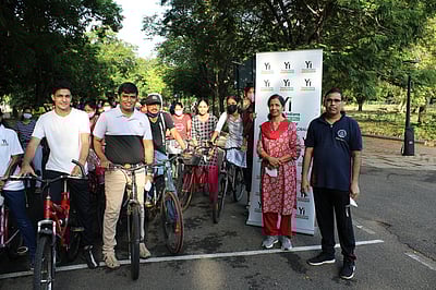 என்ஐடியில் மிதிவண்டி விழிப்புணா்வுப் பேரணி