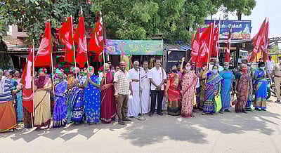 இளையரசனேந்தலில் இந்திய கம்யூனிஸ்ட் ஆா்ப்பாட்டம்